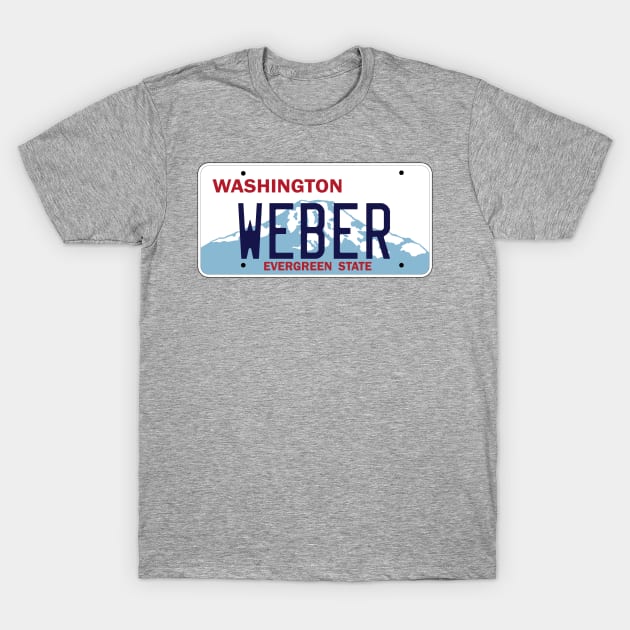 Washington Weber grill vanity license plate T-Shirt by zavod44